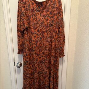 Floral Long Sleeve Dress - perfect for fall and winter
